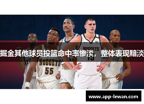 掘金其他球员投篮命中率惨淡，整体表现黯淡